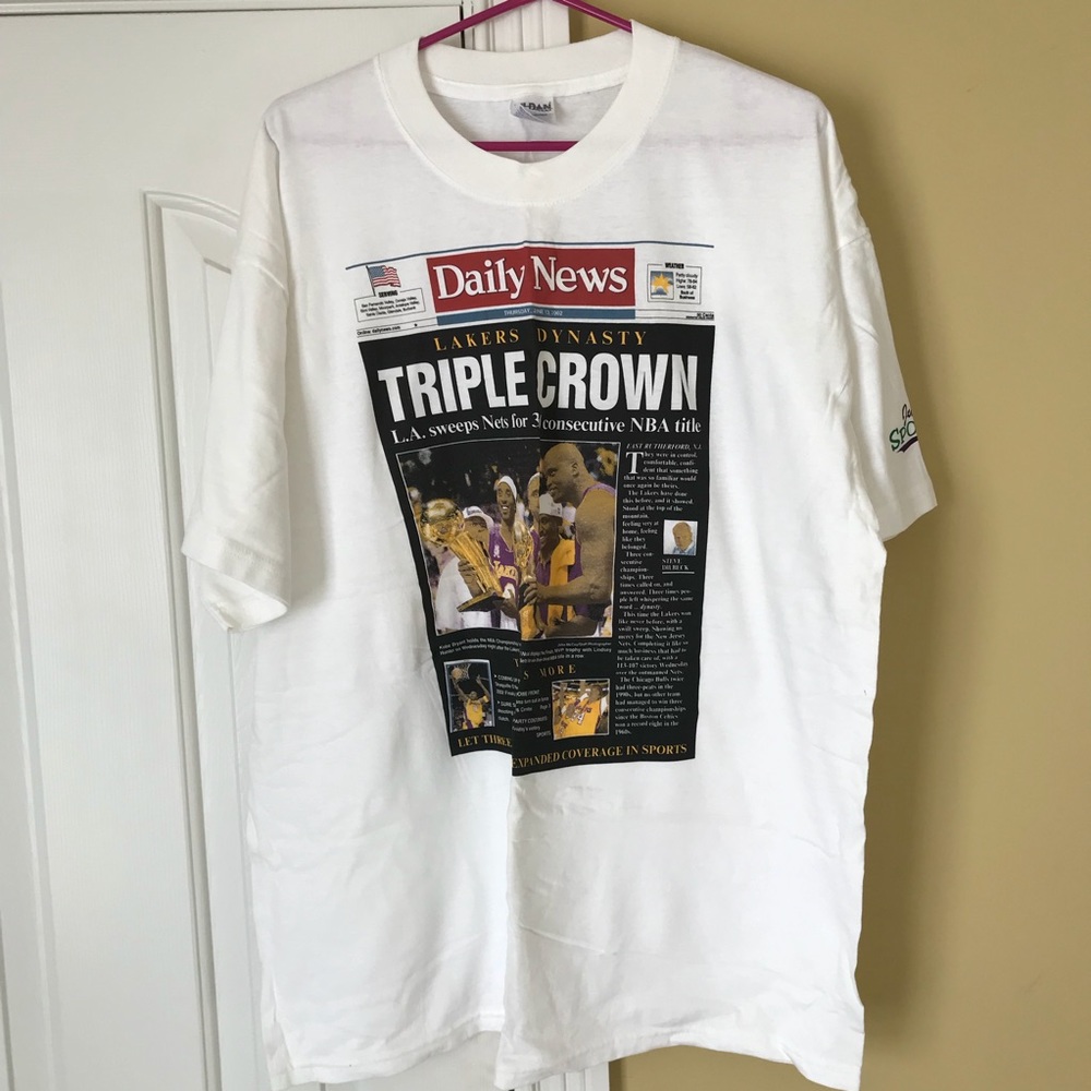 Lakers Triple Crown 2002 NBA Champs, Newspaper